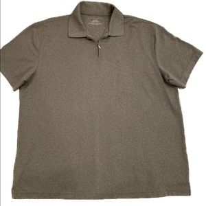 Grey Zipper Polo